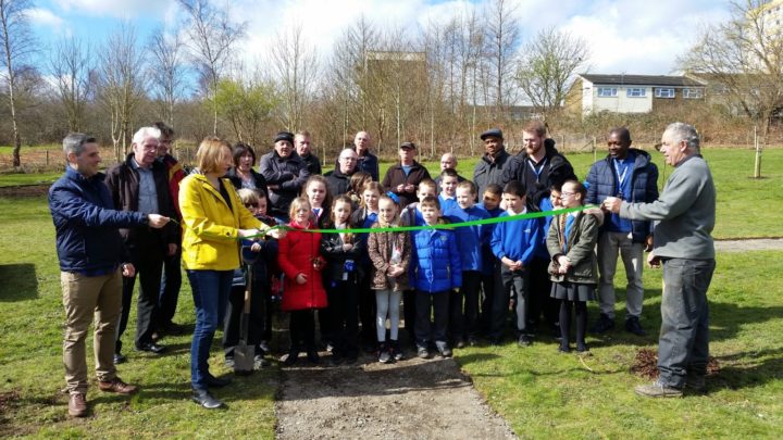 Tracey crouch at Luton Millenium Green