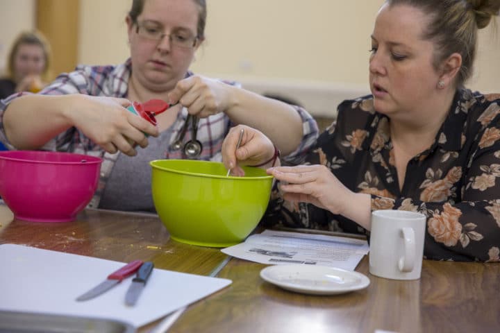 Cooking at the Friday morning activitiy session. North Ormesby Big Local