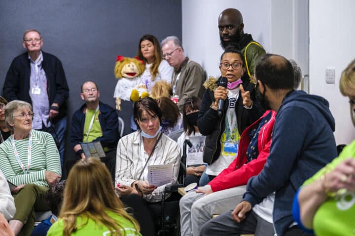 A community group in discussion