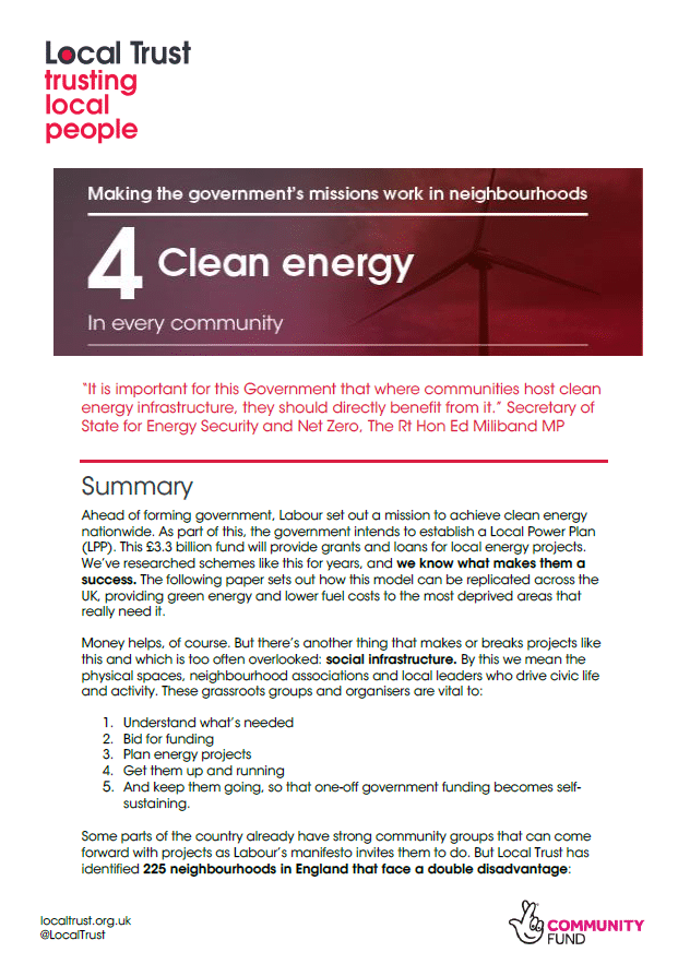 Clean energy paper cover image with red banner